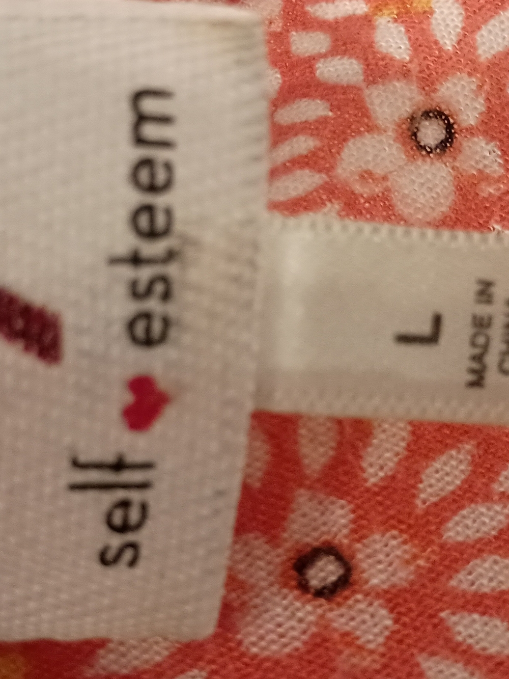 Self Esteem Coral Floral V-Neck Top - Picture 11 of 13